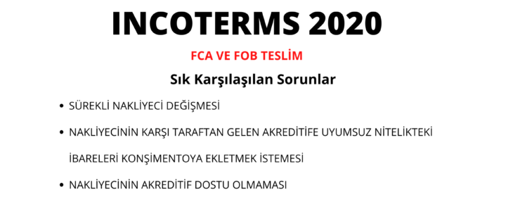 fob fca sık karşılaşılan sorunlar